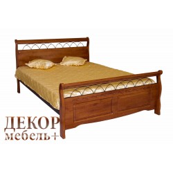 (836-SNS-KD)  Кровать  "АГАТА"-140*200 (Rose Oak-Темная вишня)